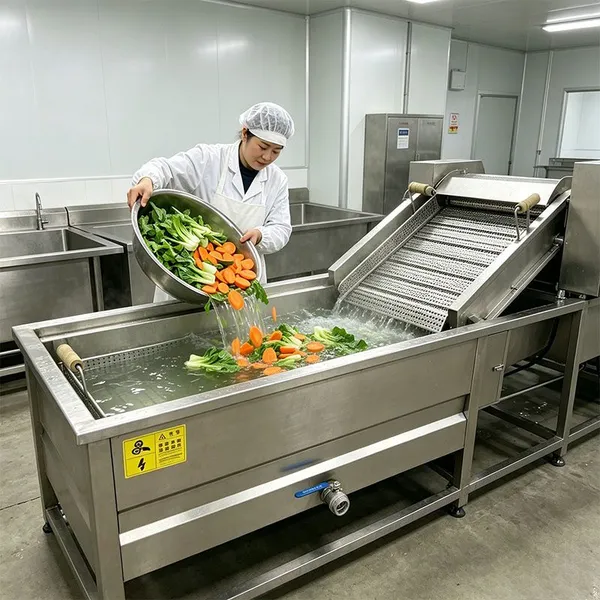 Professional KI-055 Vegetable Blanching Machine 200kg/h High Efficiency Gas Heated Potato Blancher for Snack Food Factory photo-3