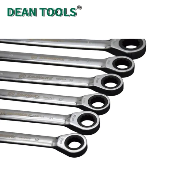 Shangke Tools Ratschen-Kombinationsschlüssel, Kombinierte Ratschen-Design, Kombination aus offener Spitze und Ratschen-Buchspitze photo-3