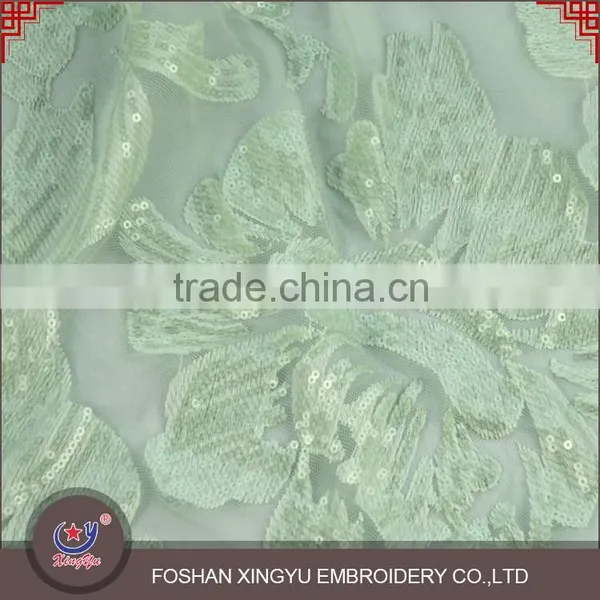 2016 New Style Breathable Moisture and Dry New Design Lace Embroidery Sequin Tulle Fabric Most Popular photo-5