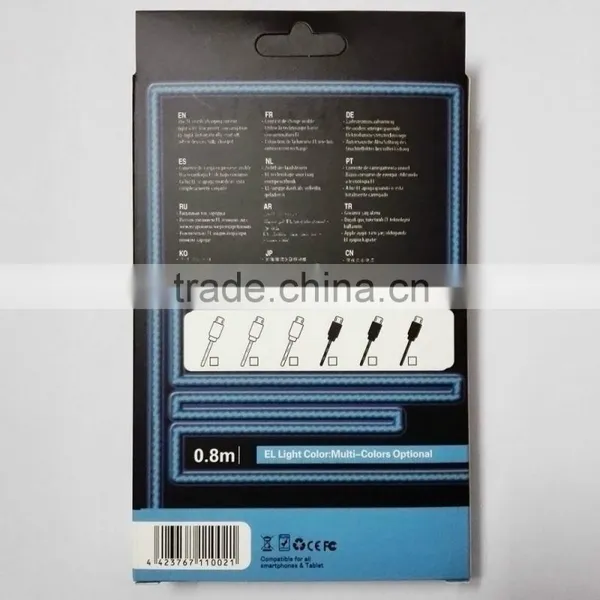 EL Luminescence Micro USB Charge Sync Data Cable photo-6