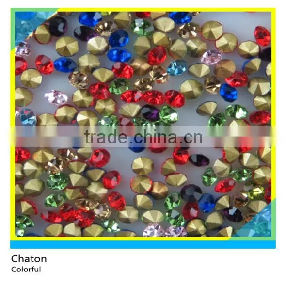 Hot Fix Glass Chaton Round Pink Ss30 6mm 1 Gross 144 Pcs photo-2