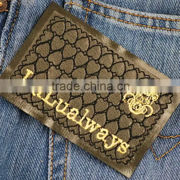 Best Price Competitive Jeans Leather Patches Printed photo-3