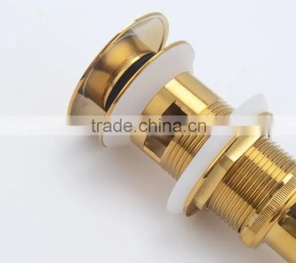New Polished Gold Pop Up Bathroom Basin Waste Drain photo-3