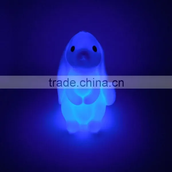 Cute Design Long Ear Plastic Rabbit Toys For Decoration French Lop Shaped Baby LED Night Light Toys photo-2
