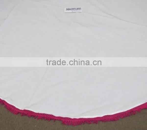 Cotton Table Runners Round Table Cloths Round Beach Towel photo-4