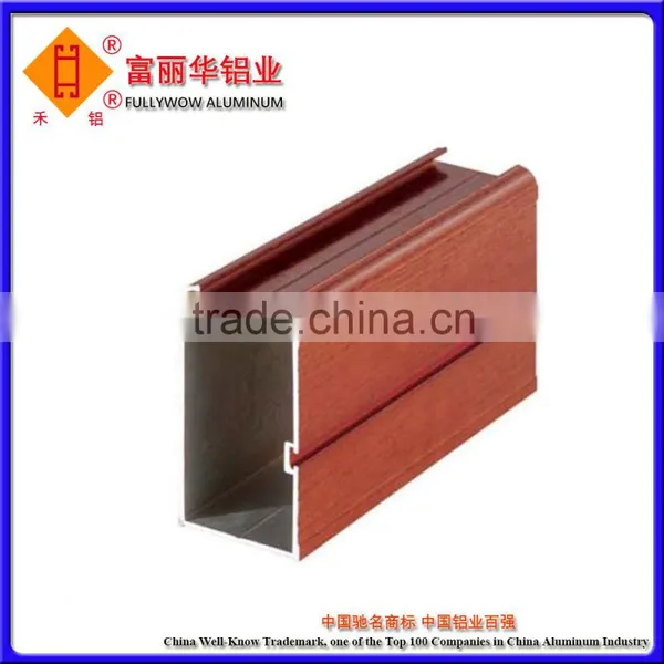 Wood Grain Aluminium Extrusion Profile for Windows and Doors From China photo-3