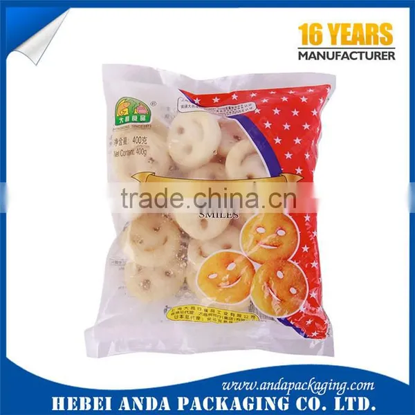 Heat Seal Frozen Dumplings Food Packaging Pouch /freezer Packaging Bag Flat Pouch photo-5