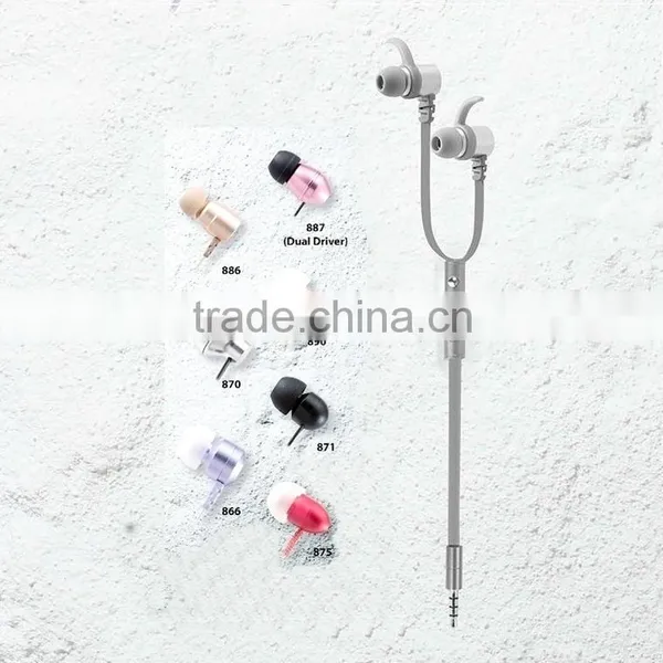 New With Remote Control Aluminium Wired Stereo Earphones