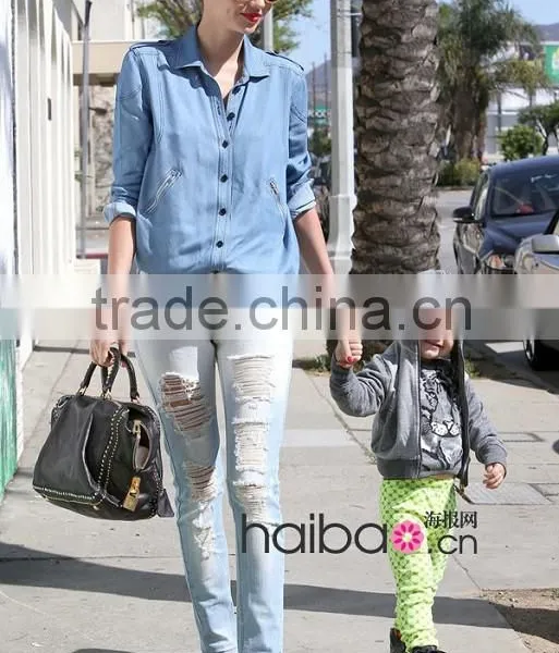 2014 New Style European All-match Long Sleeve Female Jean Coat/jean Shirt Woman Denim Coat Clothing photo-3