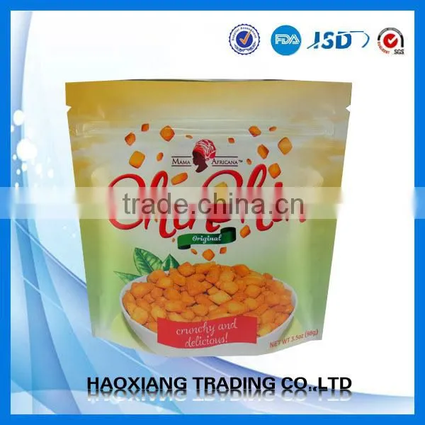 Three Side Heat Seal Printed Aluminium Foil Sachet / Green Pack Resealable Plastic Zipper Stand up Pouch photo-3