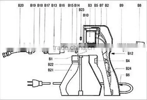Platic Spray Textile Cleaning Gun for Cleaning Dirt Out of Knitting Clothes Suits and Machinery photo-5