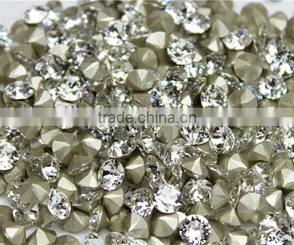 White Clear 1440pieces/bag Sharp Bottom Non Hotfix Glue on Rhinestones Shining Nail Art Crystal photo-3