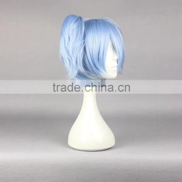 New Arrvial Cute 30cm Short Ice Blue Pigtails Cosplay Assassination Classroom Shiota Nagisa Anime Hair Wig With Factory Price photo-3
