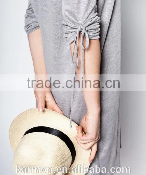 Light Grey Linen Dress Cute Dress Mini Dress photo-5