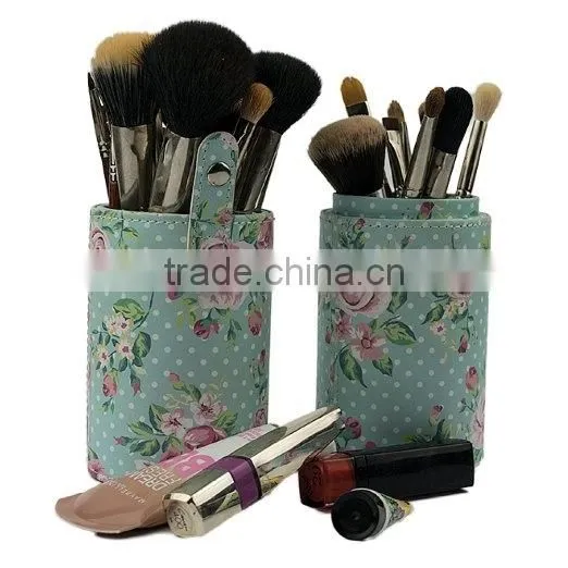 Individual Cup Holder Storage Case Vintage Cosmetic Bag For Makeup Brushes Kit photo-4