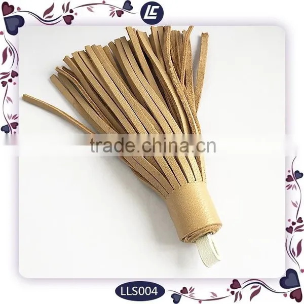 Brown Leather Tassel 130 mm Pendant Handmade Leather Tassel Manufacturer photo-2