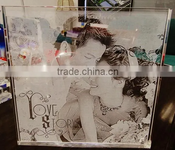 Promotion Merry Christmas Crystal Photo Customized Gift