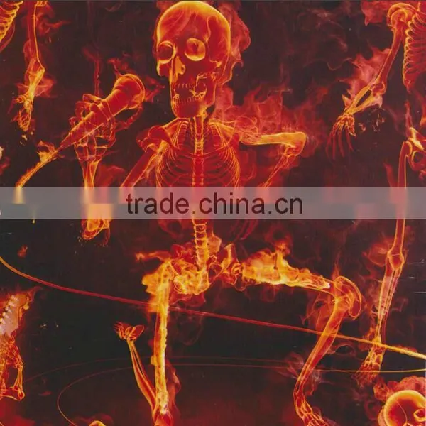 100cm Width Skull Pattern Hydrographic Water Transfer Cubic Printing Film Hydro Dip Film RQ024 photo-5