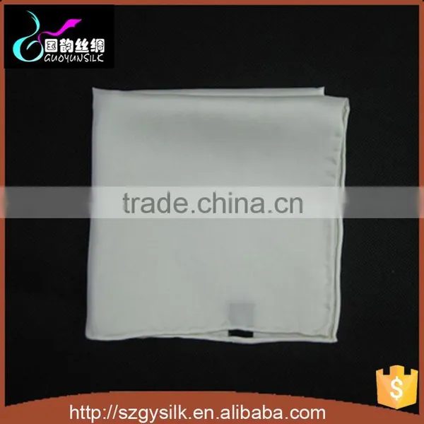 Hand Roll Hem Plain White Silk Scarf for Painting