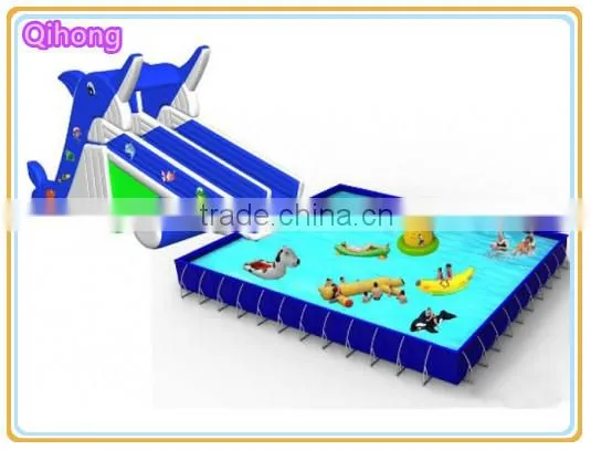 2016 New Top Selling Non Inflatable Pool, Metal Frame Swimming Pool With Water Slide, Custom Inflatable Pool photo-6