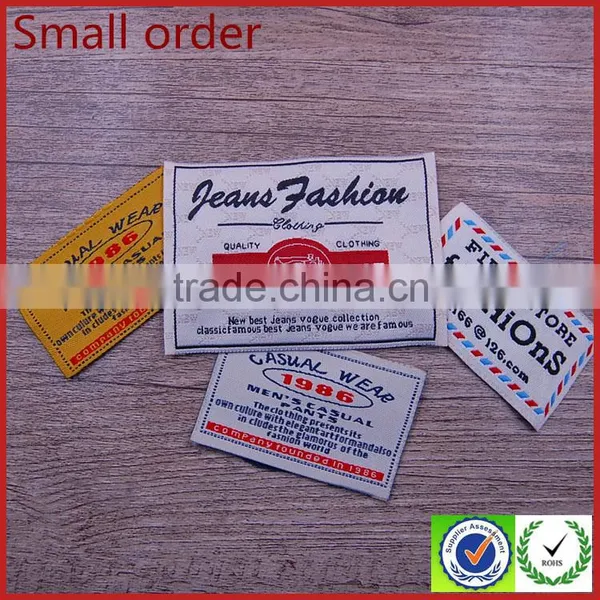 Direct Factory Custom White Woven Clothing Product Logo Label Clotjing