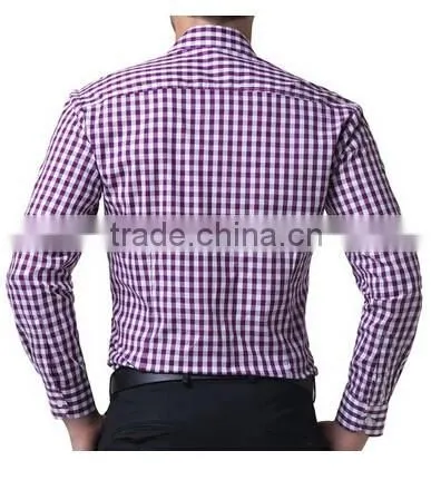 New Model Fashion Plaid Men Casual Shirts Pictures photo-2
