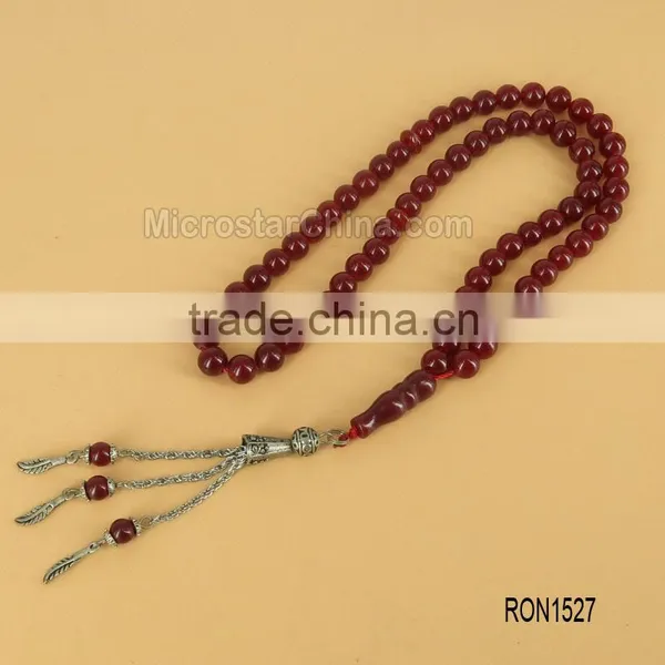 Turkish Islamic 33 Prayer Beads Worry Beads Tesbih Red Jasper Beads Tasbih Misbaha photo-5