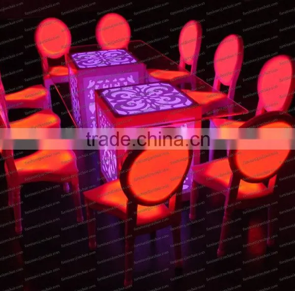 Hot Banquet LED Illuminated Wooden and Acrylic Stackable Chairs photo-6