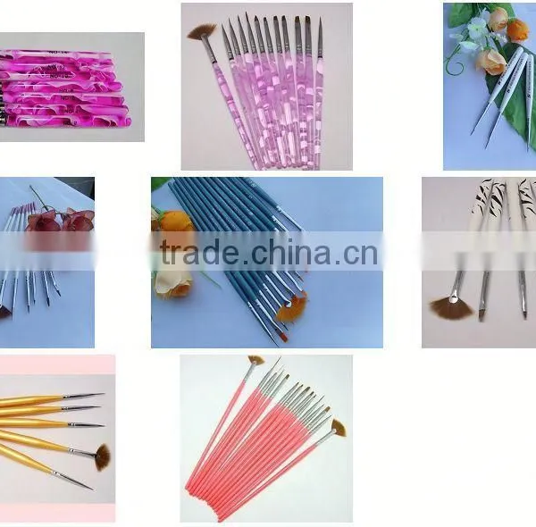 2014 High Quality Fashion Makeup Brushes Nail Brush Set for Airbrush Tattoo Stencils