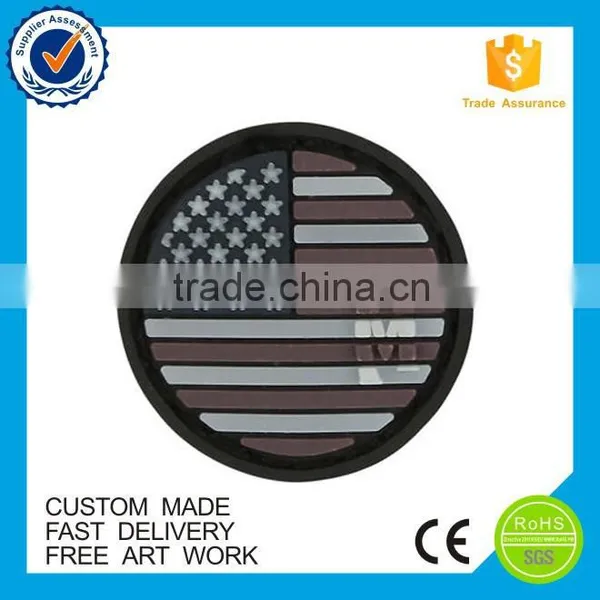 Custom Made Personalized Cheap Round Blue Pvc Patches photo-3