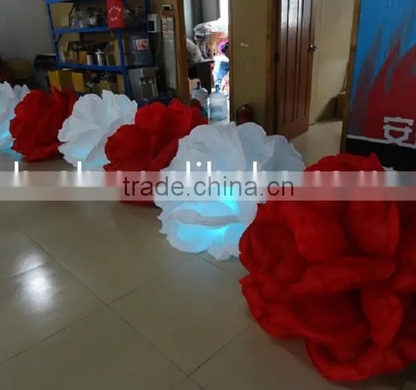 Lighting Inflatable Red and White Rose Flowers photo-2