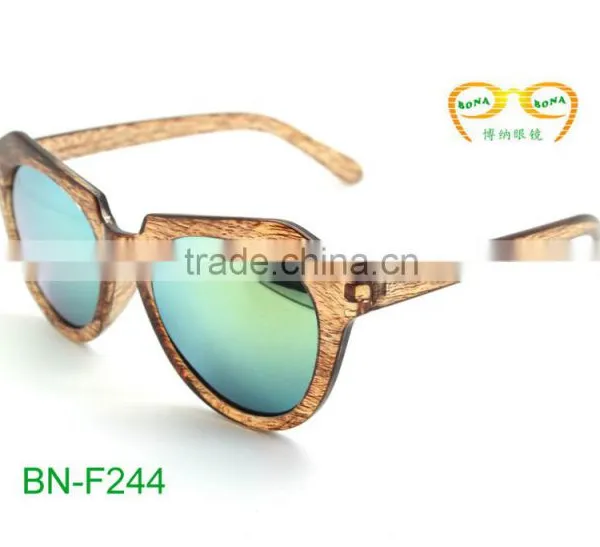2015 High Quality Wooden Frame Mirroor Lens Sunglasses photo-5