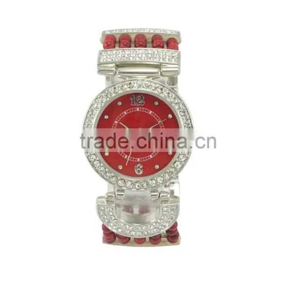 Fashion Design Colorful Bead Band Europe Style Wide Band Bracelt Watches Factory Watch Ladies Casual photo-2
