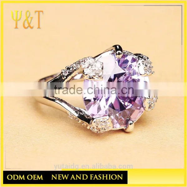 Jingli Jewelry Purple Gemstone Engagement Ring For Women (YJ-834) photo-4