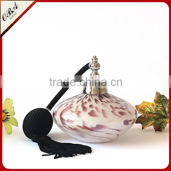 100ml Purple Point Handmade Glass Spray Perfume Bottle Atomizer Air Bag Cover photo-3