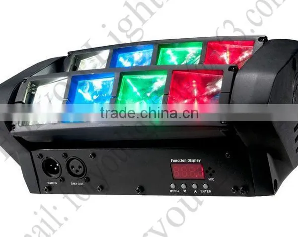 8x3Watt Pro Stage Disco DJ Wedding Party ADJ ON-X 8-Eye Sharpy 8x3W RGBW LED Mini Spider Beam Light photo-2