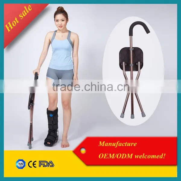 Anti-skid Walking Cane Frame Foldable Walking Stick With Chair