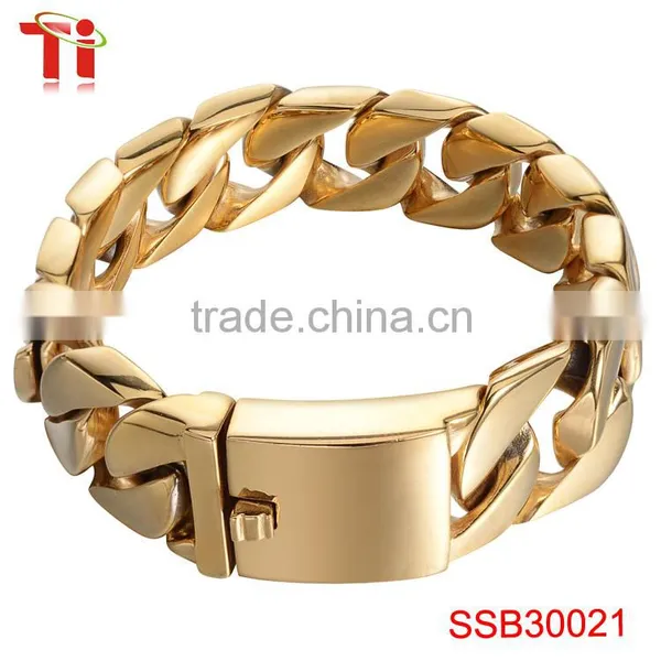 High Quality Men's Bracelet 2016, Fashion Gold Plated Chain Bracelet, Wholesale New Products Bracelet photo-2