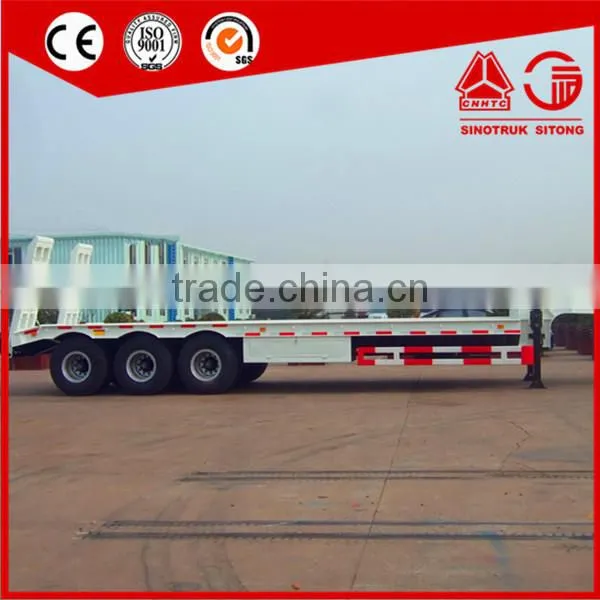 Road Transport 3 Axle Gooseneck Lowboy Semi Trailers Low Bed Trailer
