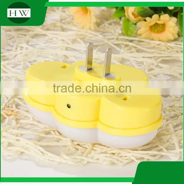 Plastic Mini Cartoon Cloud Electric Plug Socket Led Sensor Day Night Lamp Light photo-5