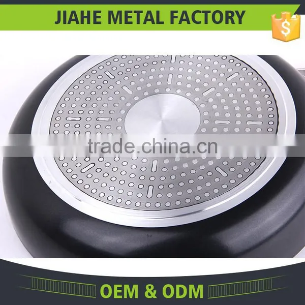 Aluminum Cut Rim Sanded Outside Non-stick Round Gas Frying Pan photo-5