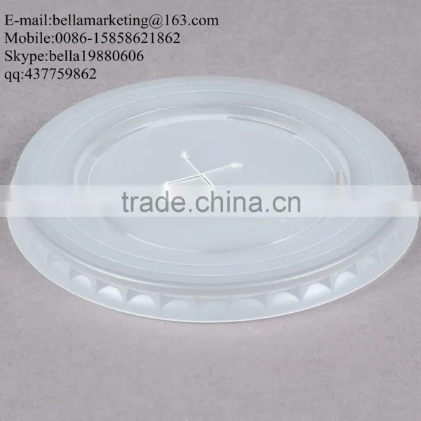 9 Oz. Translucent Flat Plastic Lid With Straw Slot For Paper Cold Cup photo-3