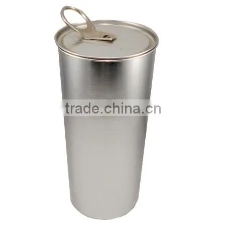 Recyclable Feature Plain Round Pop-top Tin
