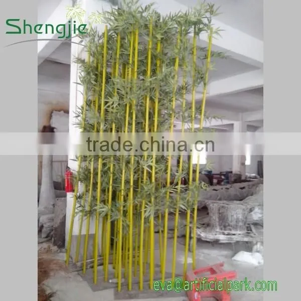 SJ Plastic Realistic Artificial/leek Arrangement of Bamboo With Leaves,bamboo Poles photo-5