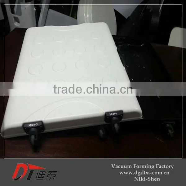 Custom Design White and Black Plastic Oblate Rectangle Suitcase photo-2