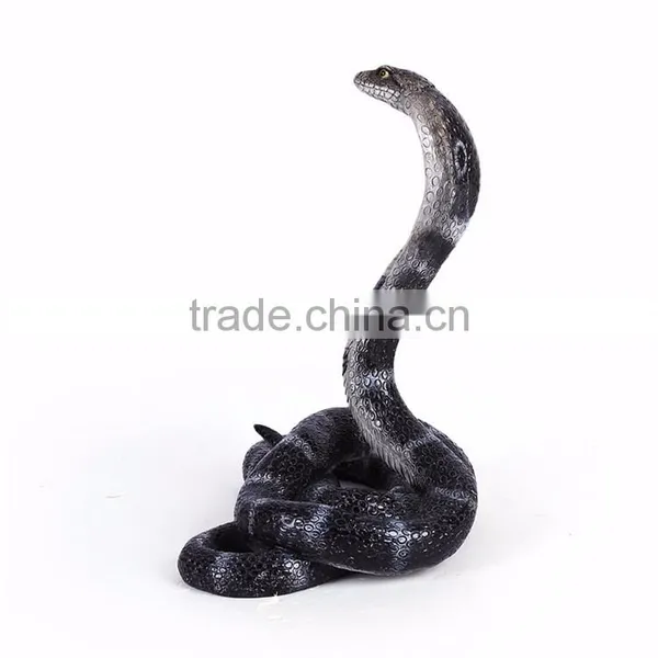 Antique Animal Craft King Cobra Snake Resin Statue photo-3