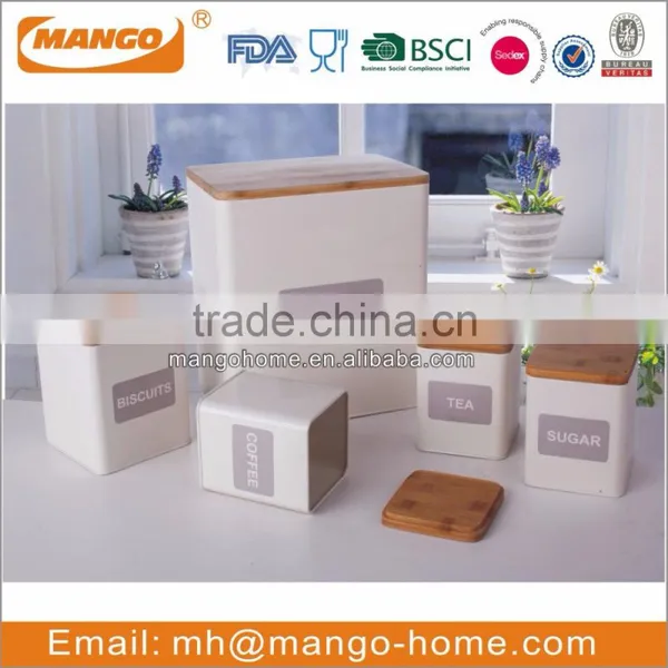 Unqiue Metal Bread Bin Biscuits Tea Coffee Sugar Canister Sets photo-6