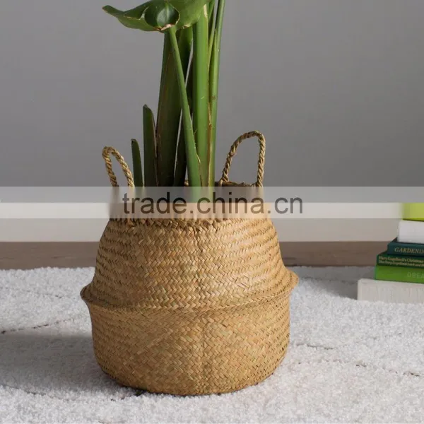 Seagrass Natural Belly Basket Made in Vietnam photo-2
