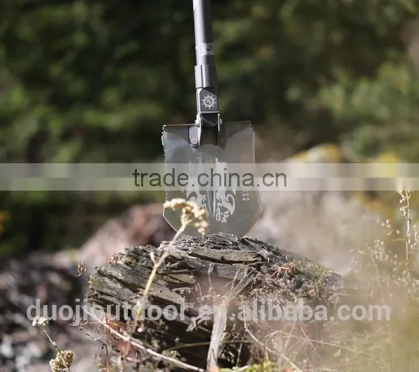 Top Brand Outdoor 12-in-1 Emergency Shovel With Knife Hoe Hammer and Flashlight photo-6