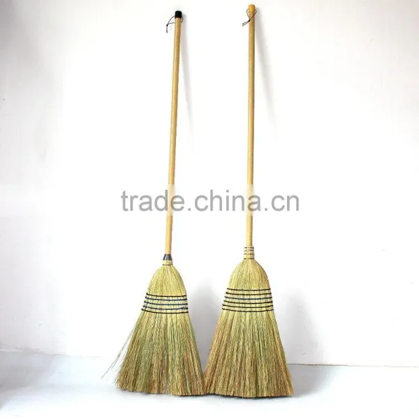 Natural Sorghum Straw Corn Broom With Wooden Handle for Sale photo-4